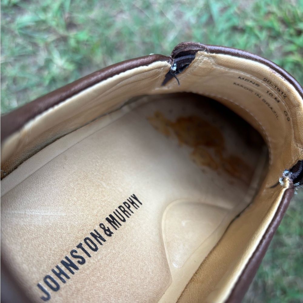 Johnston & Murphy Rich Brown Leather Slip-Ons - Picture 8 of 16